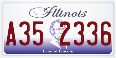 IL license plate A352336