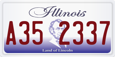 IL license plate A352337