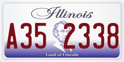 IL license plate A352338