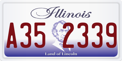 IL license plate A352339