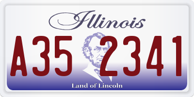 IL license plate A352341