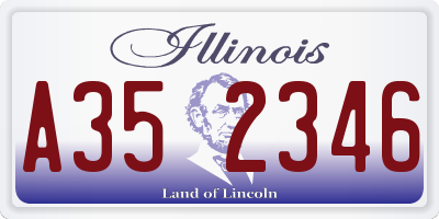 IL license plate A352346