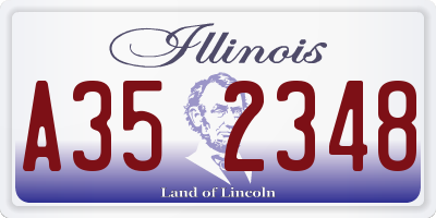 IL license plate A352348