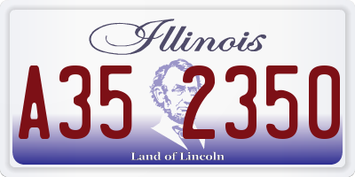 IL license plate A352350