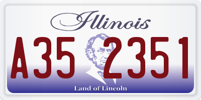 IL license plate A352351