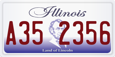IL license plate A352356