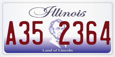 IL license plate A352364