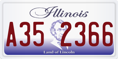 IL license plate A352366
