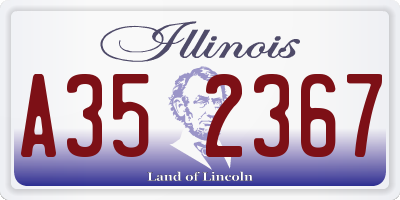 IL license plate A352367