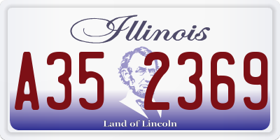 IL license plate A352369