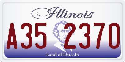 IL license plate A352370