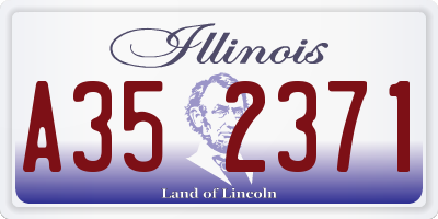 IL license plate A352371