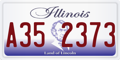 IL license plate A352373