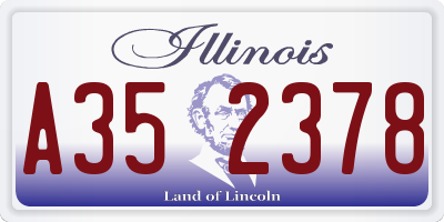 IL license plate A352378