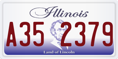 IL license plate A352379