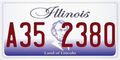 IL license plate A352380