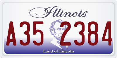 IL license plate A352384