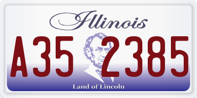 IL license plate A352385