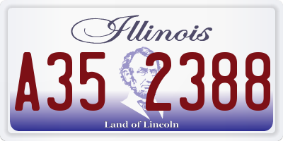 IL license plate A352388