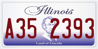 IL license plate A352393