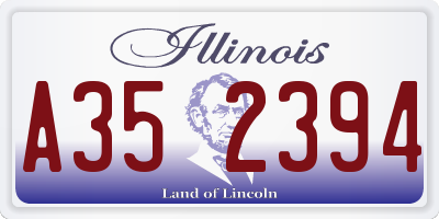 IL license plate A352394