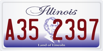 IL license plate A352397