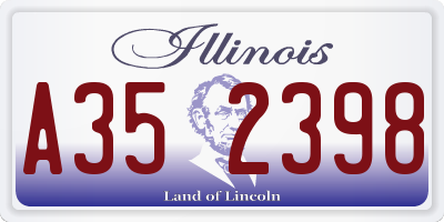IL license plate A352398