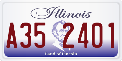 IL license plate A352401
