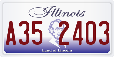 IL license plate A352403