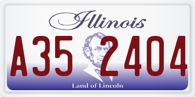 IL license plate A352404