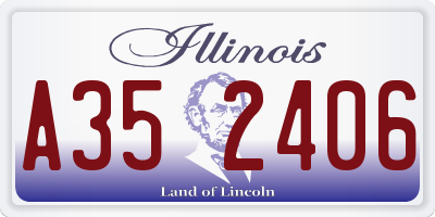 IL license plate A352406