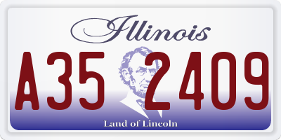 IL license plate A352409