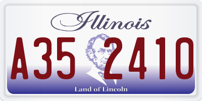 IL license plate A352410