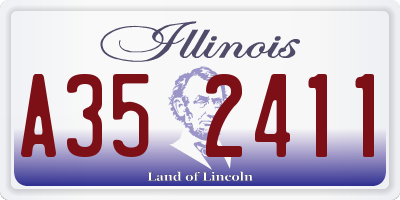 IL license plate A352411