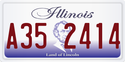 IL license plate A352414
