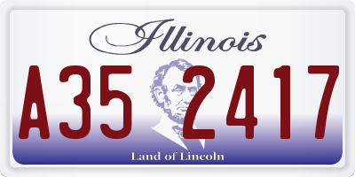 IL license plate A352417