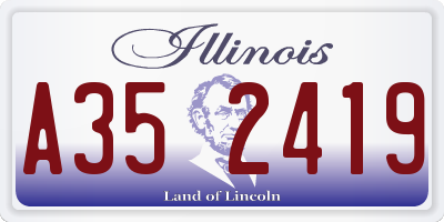 IL license plate A352419