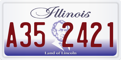 IL license plate A352421