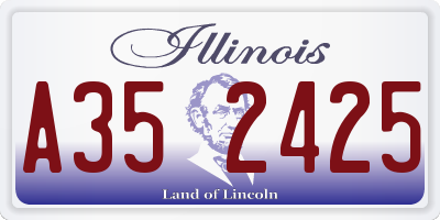 IL license plate A352425