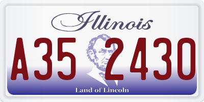 IL license plate A352430