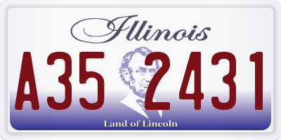 IL license plate A352431