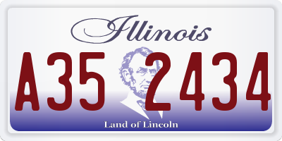 IL license plate A352434