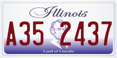 IL license plate A352437