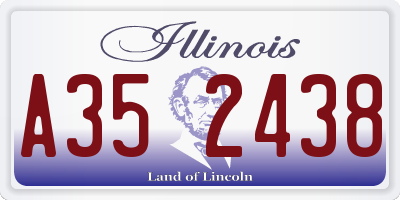 IL license plate A352438