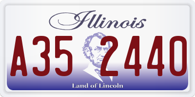 IL license plate A352440