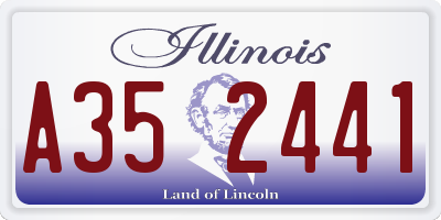 IL license plate A352441