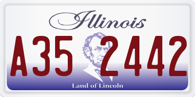 IL license plate A352442