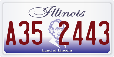 IL license plate A352443