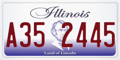 IL license plate A352445