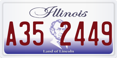 IL license plate A352449